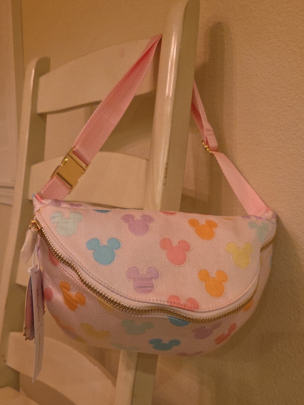 Stoney Clover Lane x Disney Pastel Rainbow Mickey Mouse Icon Head x Jumbo Fanny